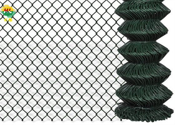 Residential Green Chain Mesh Fencing Double Swing Gates - 1-3/8" Galvanized Frame