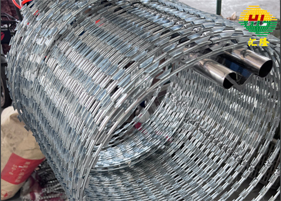 Concertina Razor Wire Ανθεκτική στη διάβρωση Εύκολη εγκατάσταση Υψηλότερη ασφάλεια