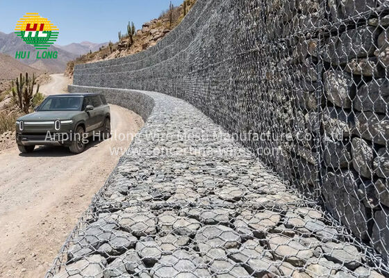 Γαλβανισμένο Κλουβί Γεωμετρίας σε Απόθεμα Τριπλής Στρεβλώσεως Έργα Μηχανικής Τοίχος Αντιστήριξης Προστασία Πρανών Γρήγορη Αποστολή